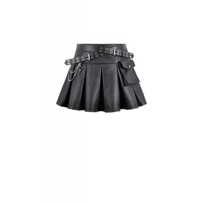 Sanctified Riot Chain Pleated Skirt detail view