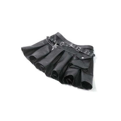 Sanctified Riot Chain Pleated Skirt detail view