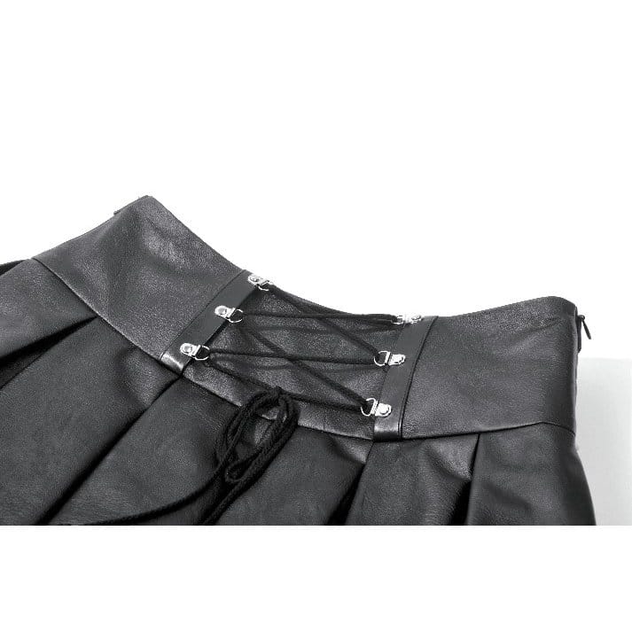 Sanctified Riot Chain Pleated Skirt detail view