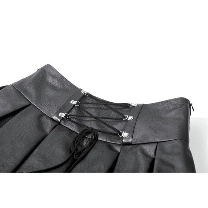 Sanctified Riot Chain Pleated Skirt detail view