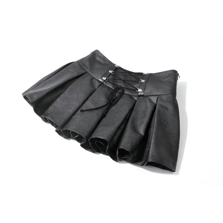 Sanctified Riot Chain Pleated Skirt detail view
