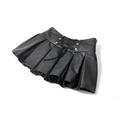 Sanctified Riot Chain Pleated Skirt detail view