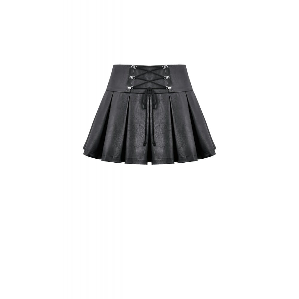 Sanctified Riot Chain Pleated Skirt detail view