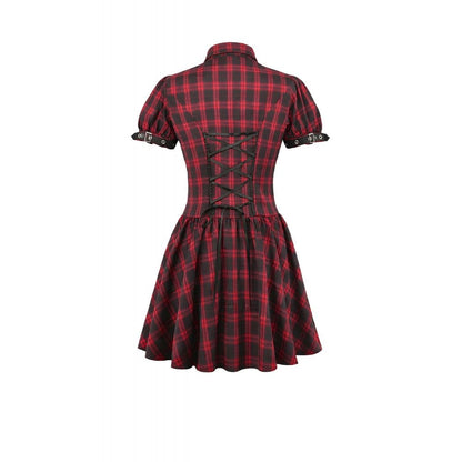 Riot Academy Cutout Plaid Dress detail view