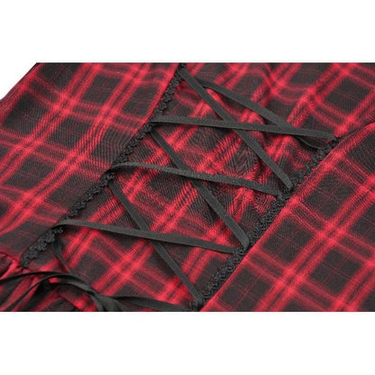 Riot Academy Cutout Plaid Dress detail view