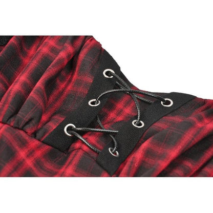 Riot Academy Cutout Plaid Dress detail view