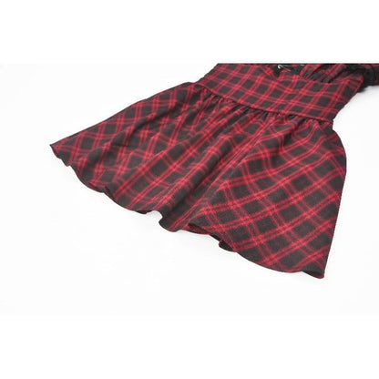 Riot Academy Cutout Plaid Dress detail view