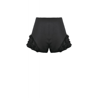 Blackout Lace Buckle Zip Shorts detail view
