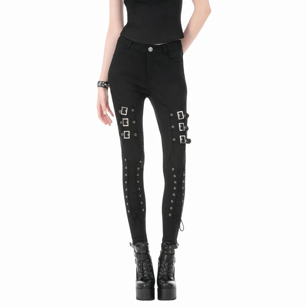 Buckle Riot Lace-Up Pants
