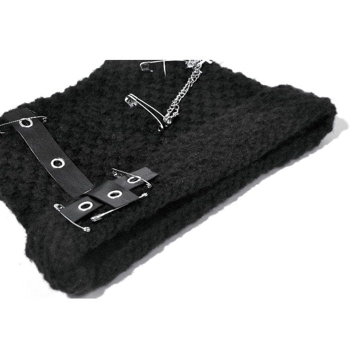Crosswired Chain Knit Beanie detail view