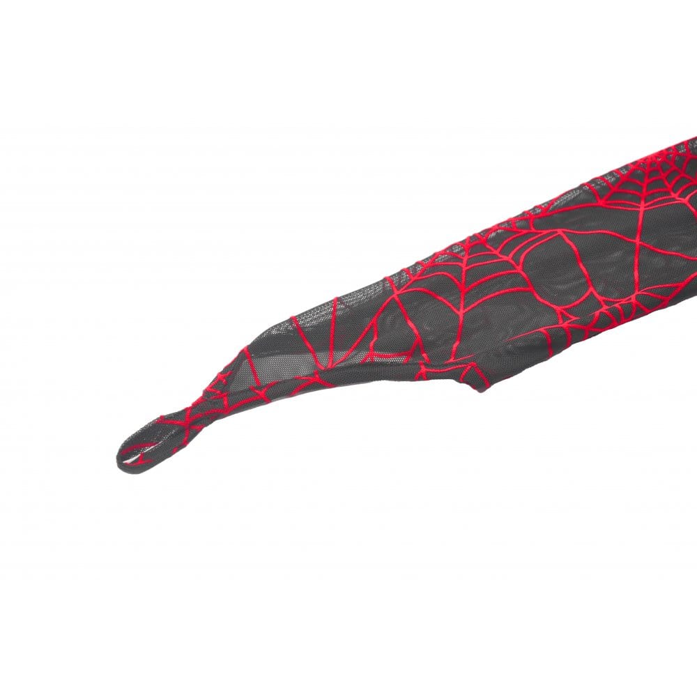 Crimson Web Hooded Bodysuit detail view 18