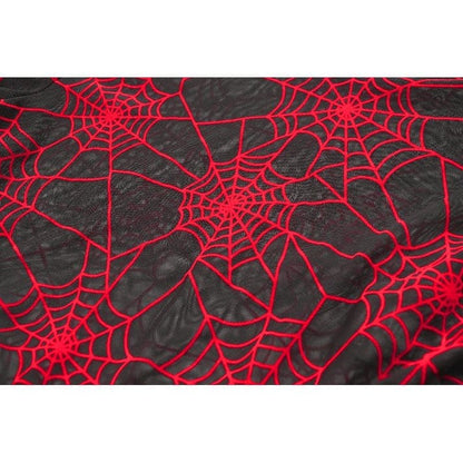 Crimson Web Hooded Bodysuit detail view 16