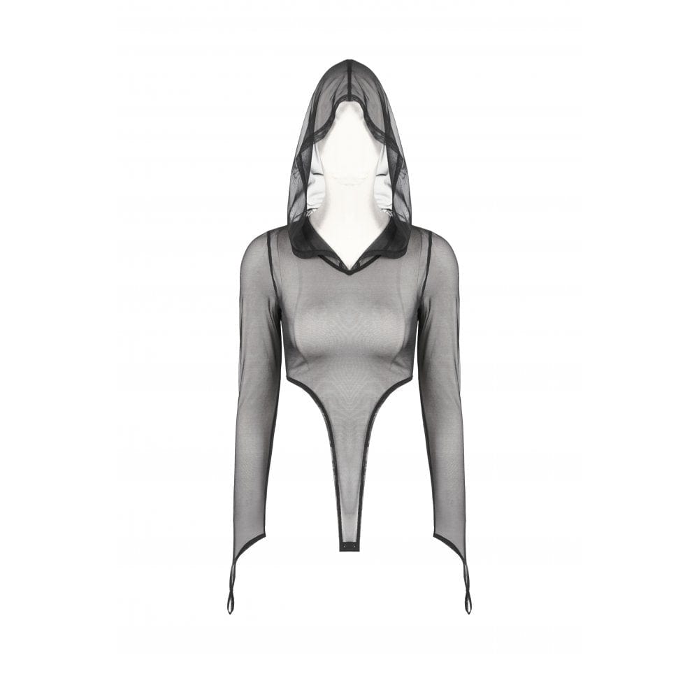 Veil Circuit Hooded Mesh Bodysuit detail view 13