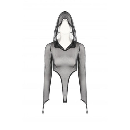 Veil Circuit Hooded Mesh Bodysuit detail view 13