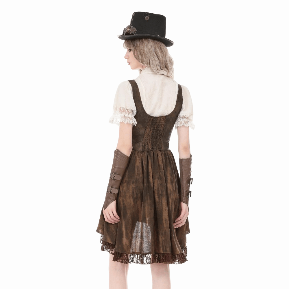 Clockwork Daydream Puff-Sleeve Blouse