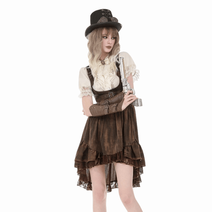 Clockwork Daydream Puff-Sleeve Blouse