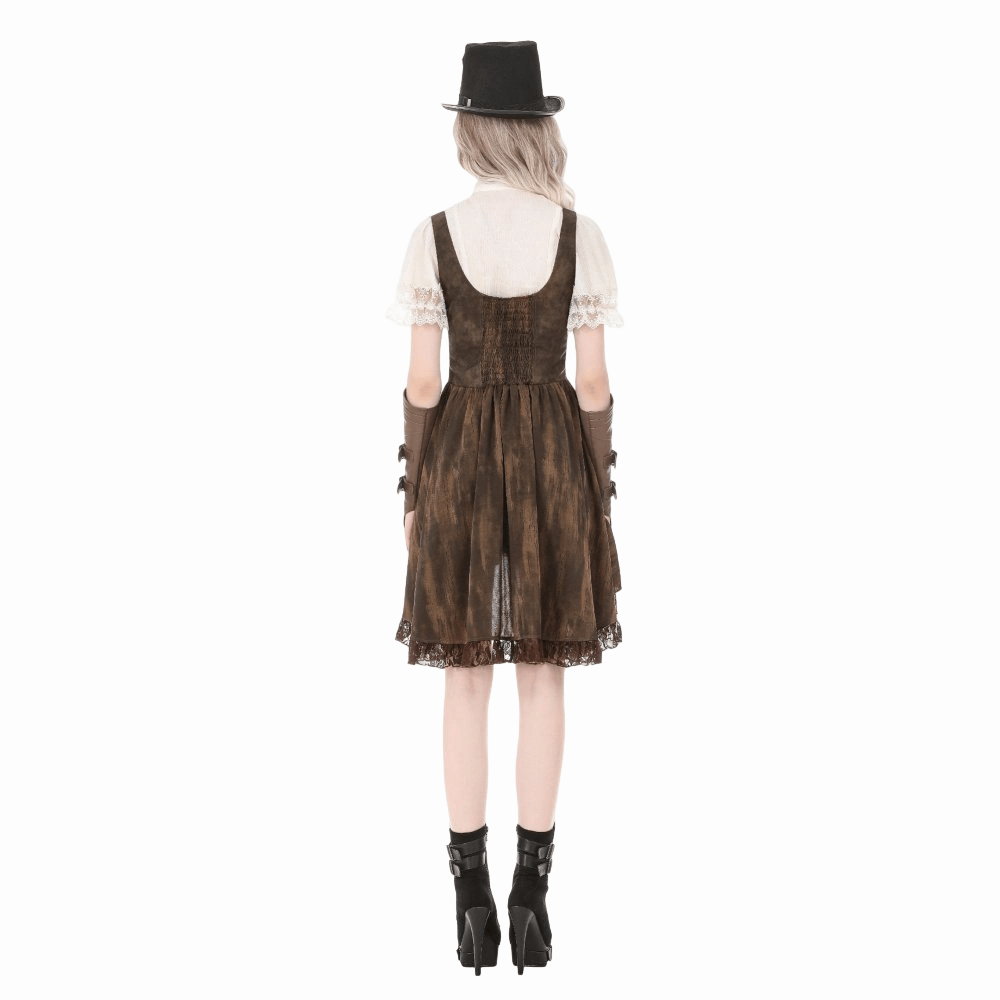 Clockwork Daydream Puff-Sleeve Blouse