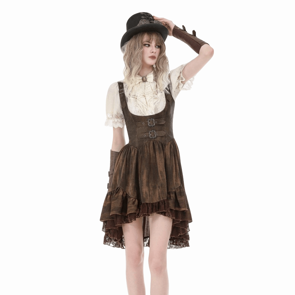 Clockwork Daydream Puff-Sleeve Blouse