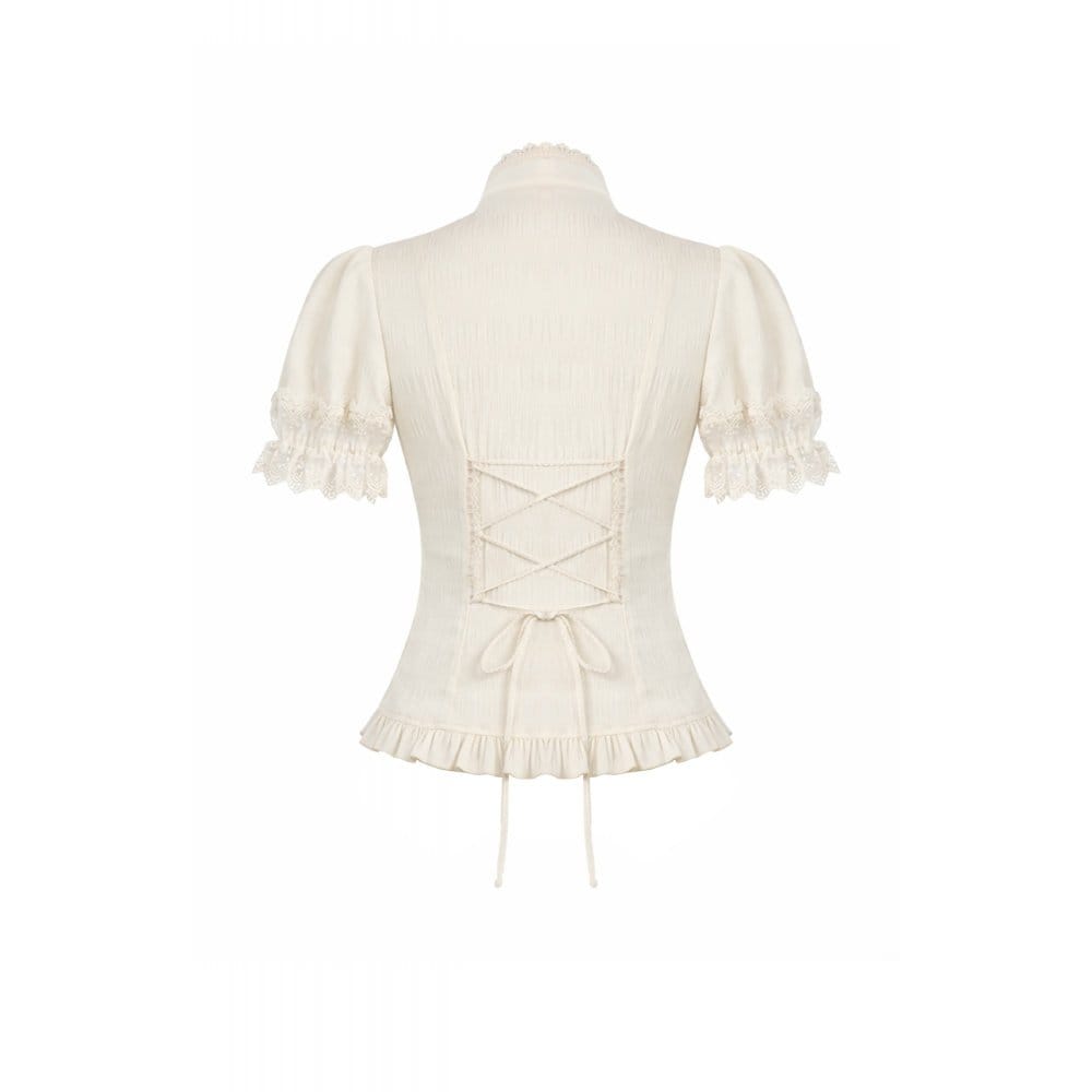 Clockwork Daydream Puff-Sleeve Blouse
