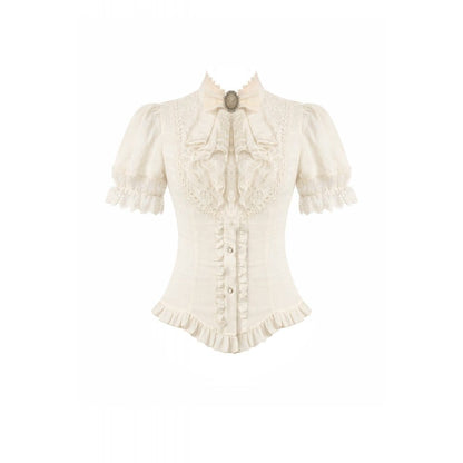 Clockwork Daydream Puff-Sleeve Blouse