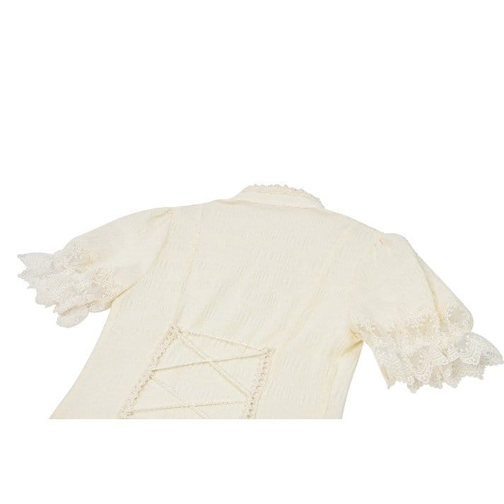 Clockwork Daydream Puff-Sleeve Blouse