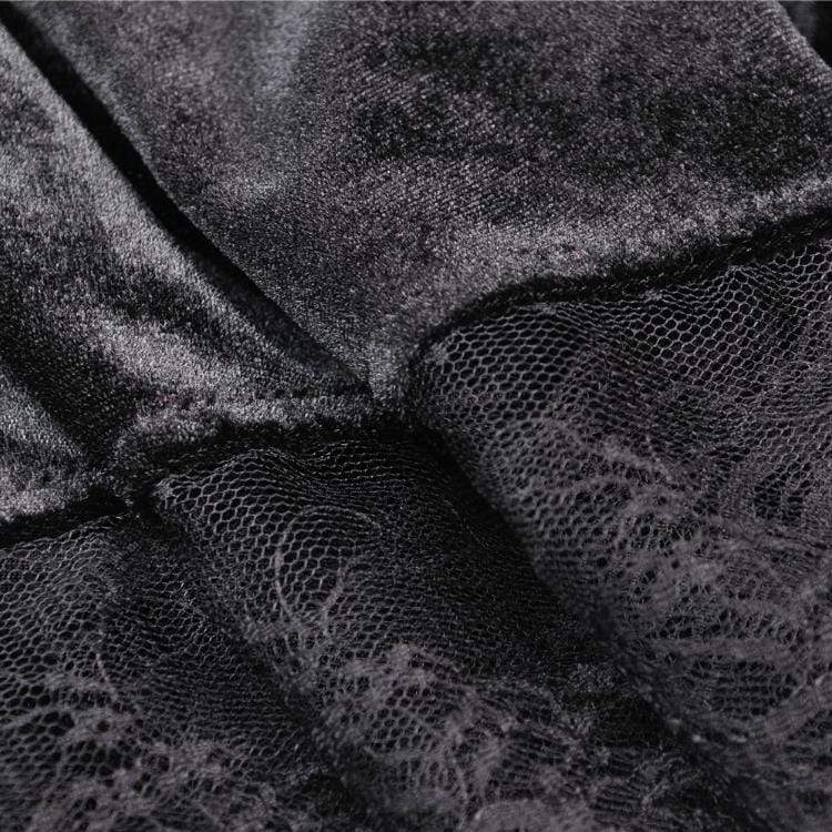 Velvet Wake Ruffled Mini Skirt detail view