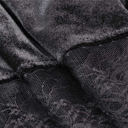Velvet Wake Ruffled Mini Skirt detail view