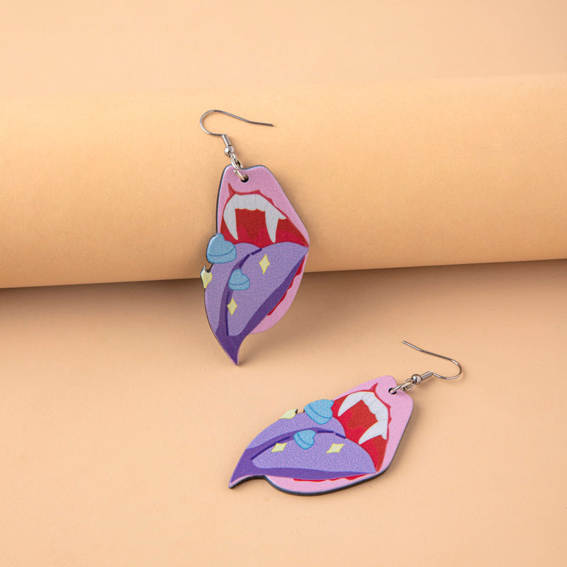Demon Tongue Pastel Goth Earrings (Options) - Shadow Threadz Crypt