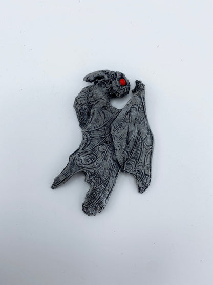 Mothman Magnet, Hand Painted Resin Sculpture | Cryptid Fantasy Decor