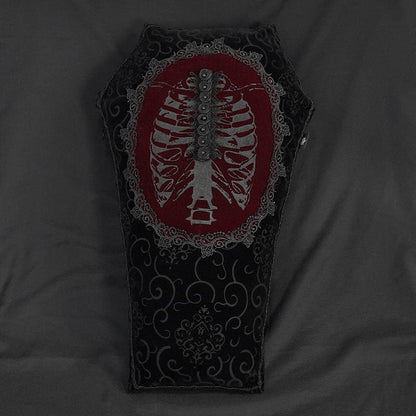 Crimson Anatomy Coffin Pillow