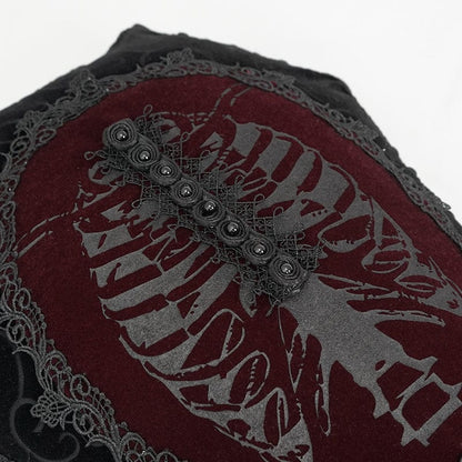 Crimson Anatomy Coffin Pillow