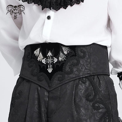 Dark Rose Bat Cross Waist Cincher - image 3
