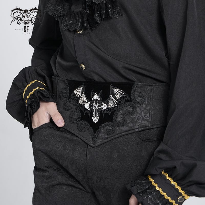 Dark Rose Bat Cross Waist Cincher - image 2
