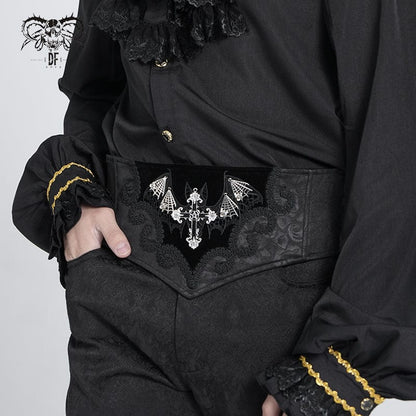 Dark Rose Bat Cross Waist Cincher - image 2