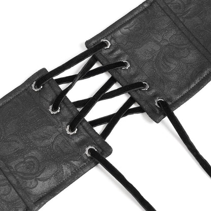 Dark Rose Bat Cross Waist Cincher - image 10