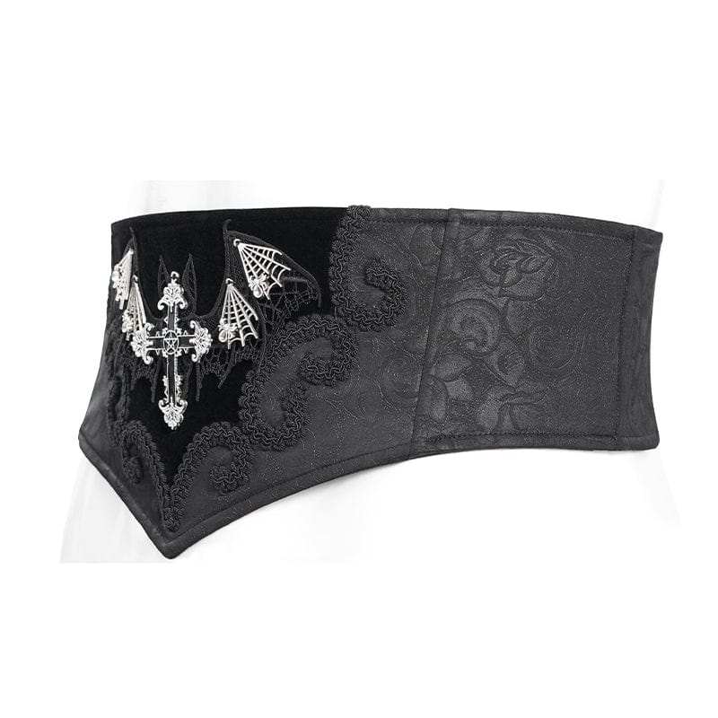 Dark Rose Bat Cross Waist Cincher - image 7