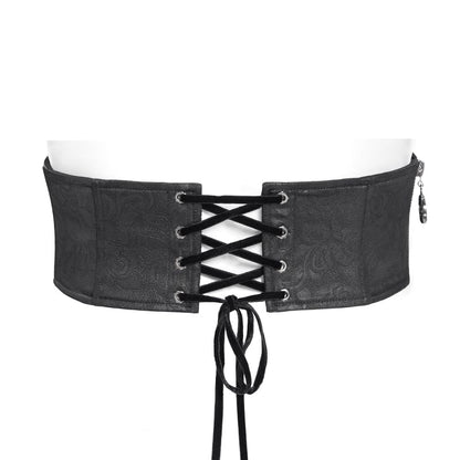 Dark Rose Bat Cross Waist Cincher - image 8