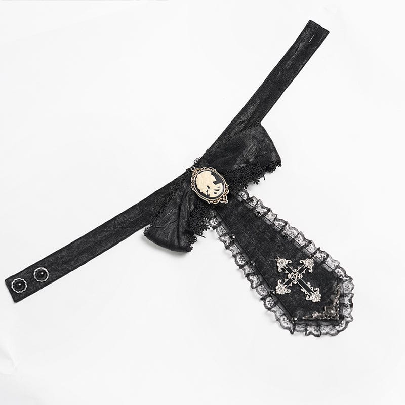 Midnight Reliquary Ruffled Collar detail view