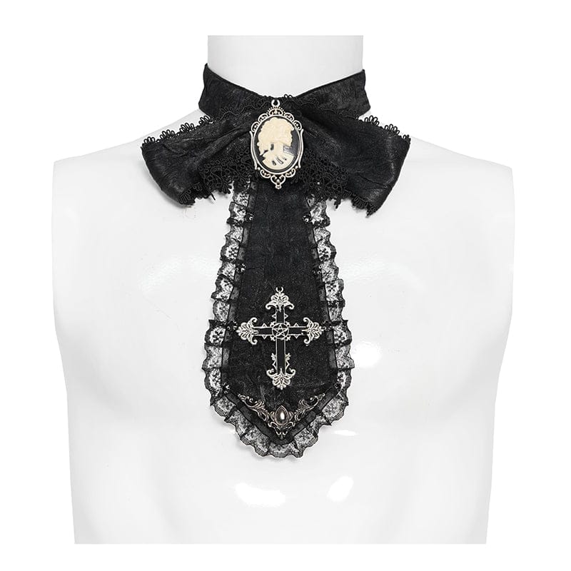 Midnight Reliquary Ruffled Collar detail view