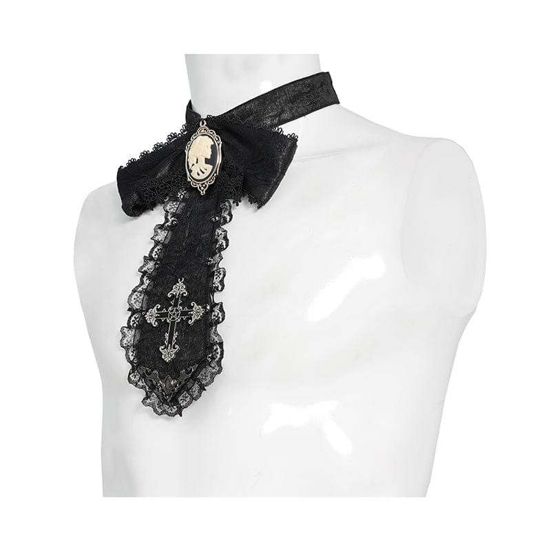 Midnight Reliquary Ruffled Collar detail view