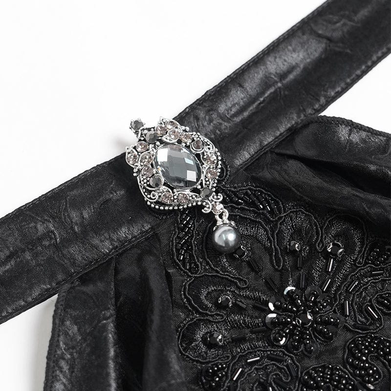 Cathedral Jewel Embroidered Collar detail view
