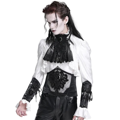Mourning Diamond Mesh Tassel Tie