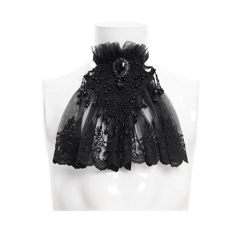Mourning Diamond Mesh Tassel Tie