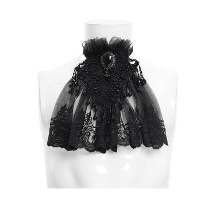 Mourning Diamond Mesh Tassel Tie