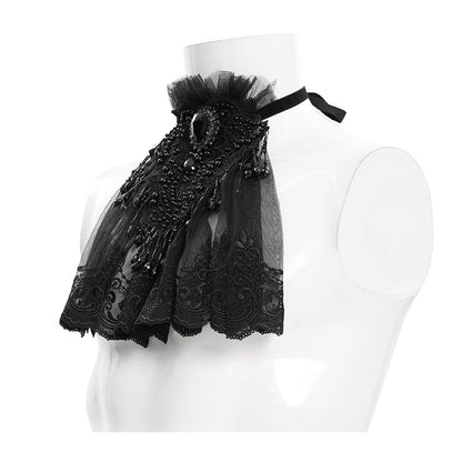 Mourning Diamond Mesh Tassel Tie