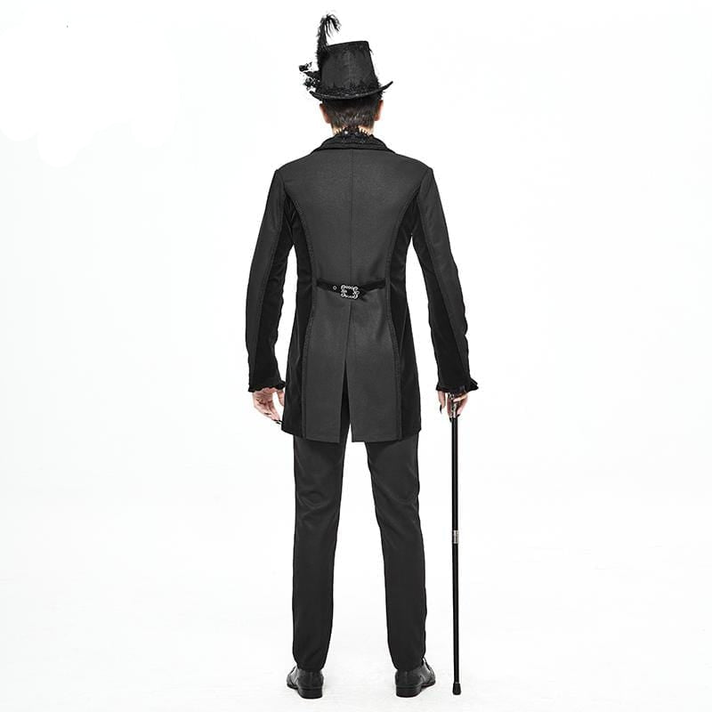 Black Regent Jacquard Tailcoat detail view
