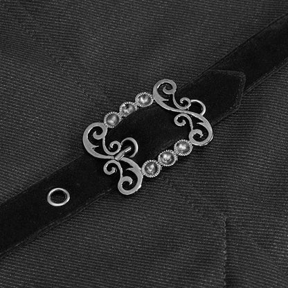 Black Regent Jacquard Tailcoat detail view