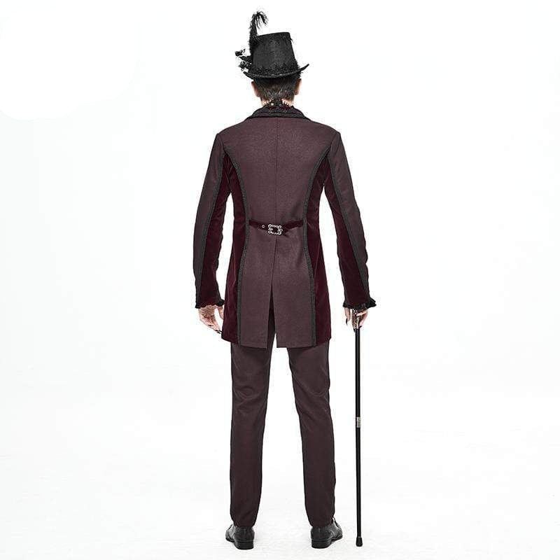 Crimson Regent Jacquard Tailcoat detail view