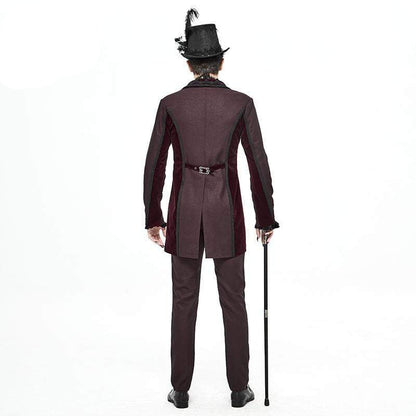 Crimson Regent Jacquard Tailcoat detail view