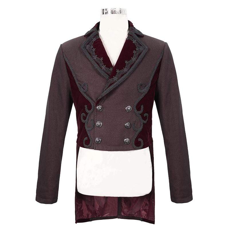 Crimson Regent Jacquard Tailcoat detail view